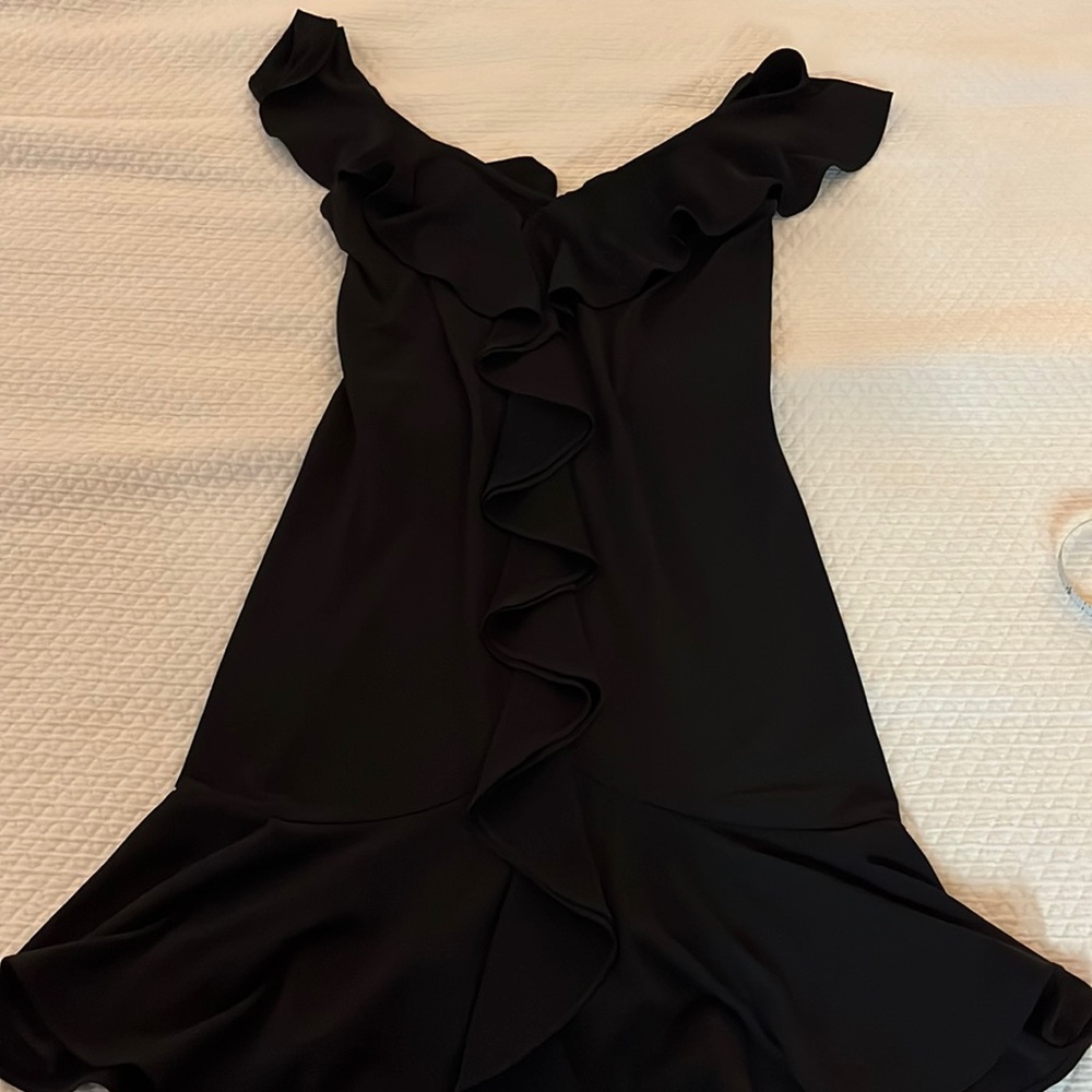 Black and white polyester sundress